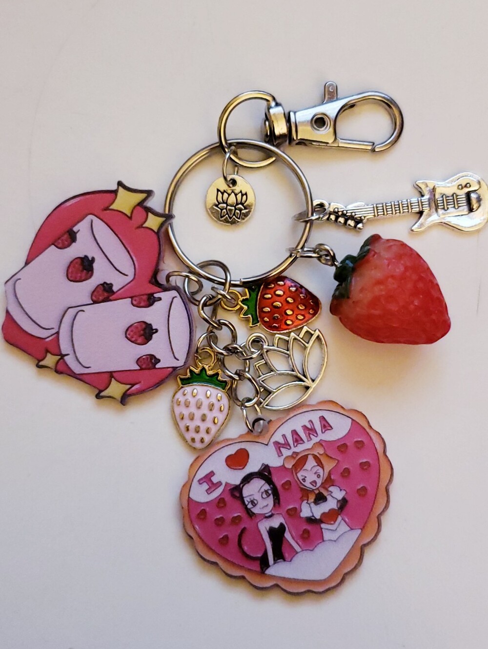 Handmade Nana Anime Strawberry Keychain
